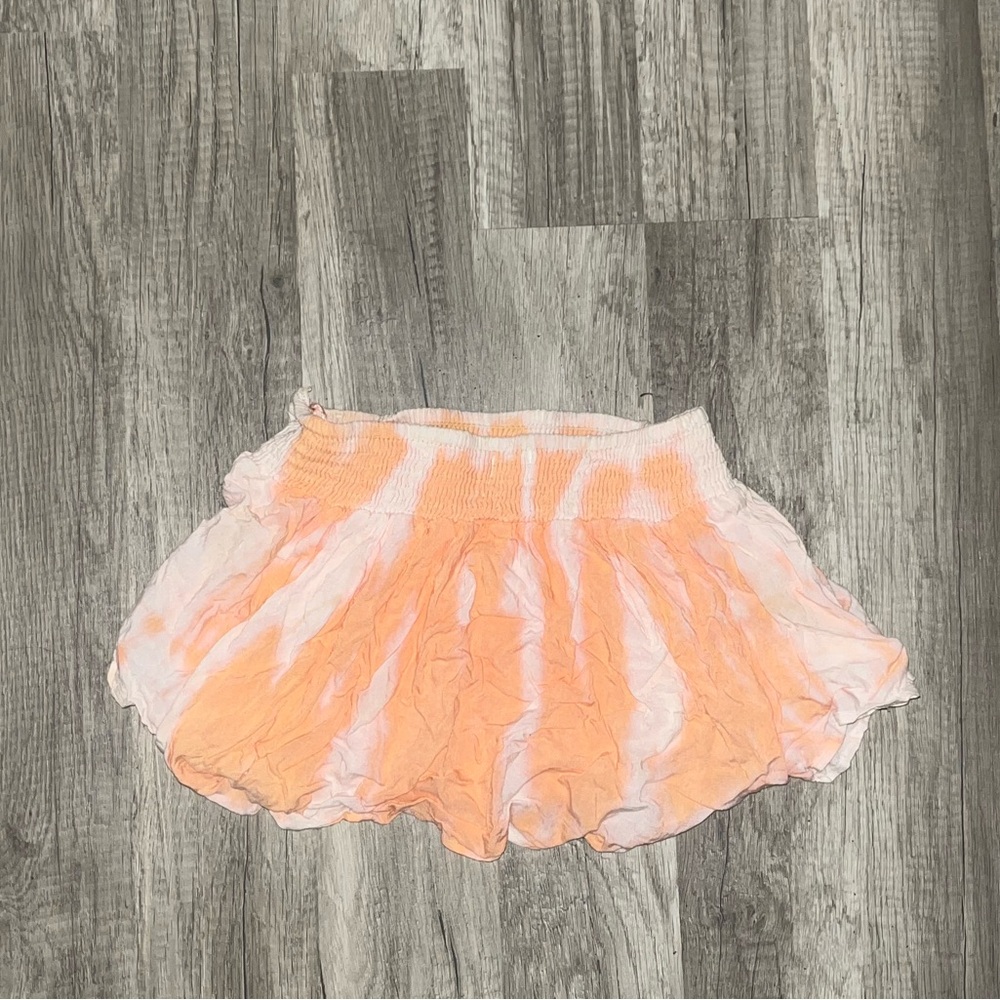 Orange and White Skirt